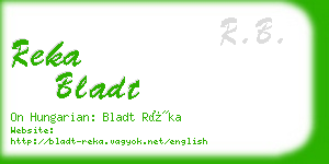 reka bladt business card